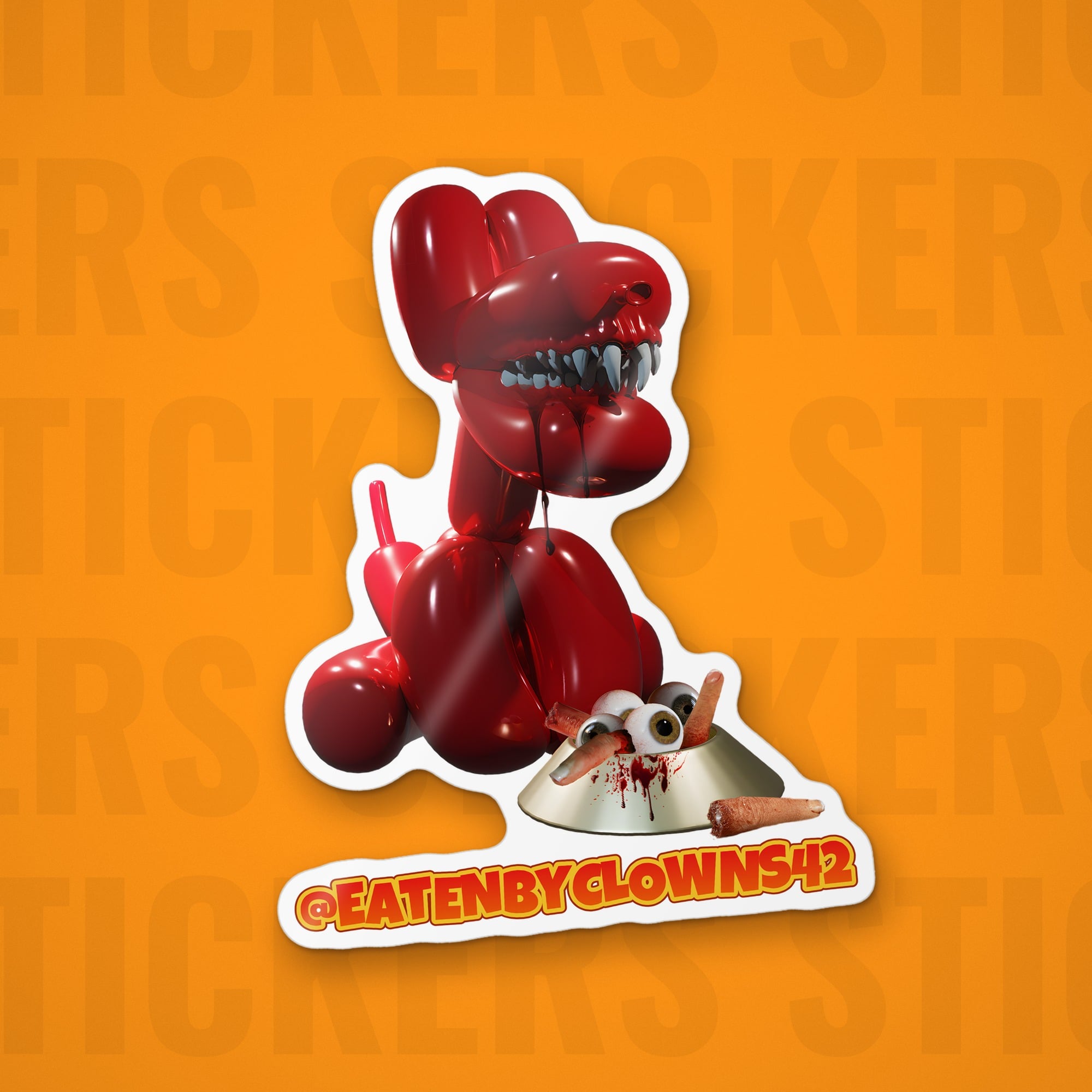 Dog & Bowl Sticker